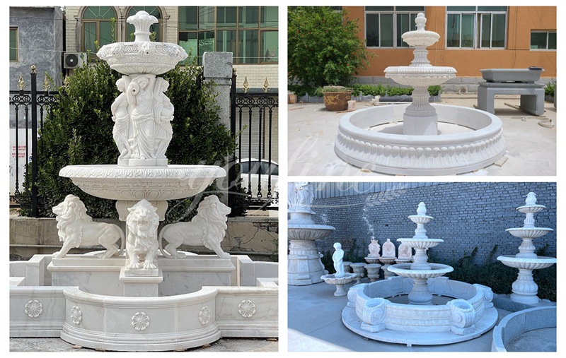 Marble fountain with different details