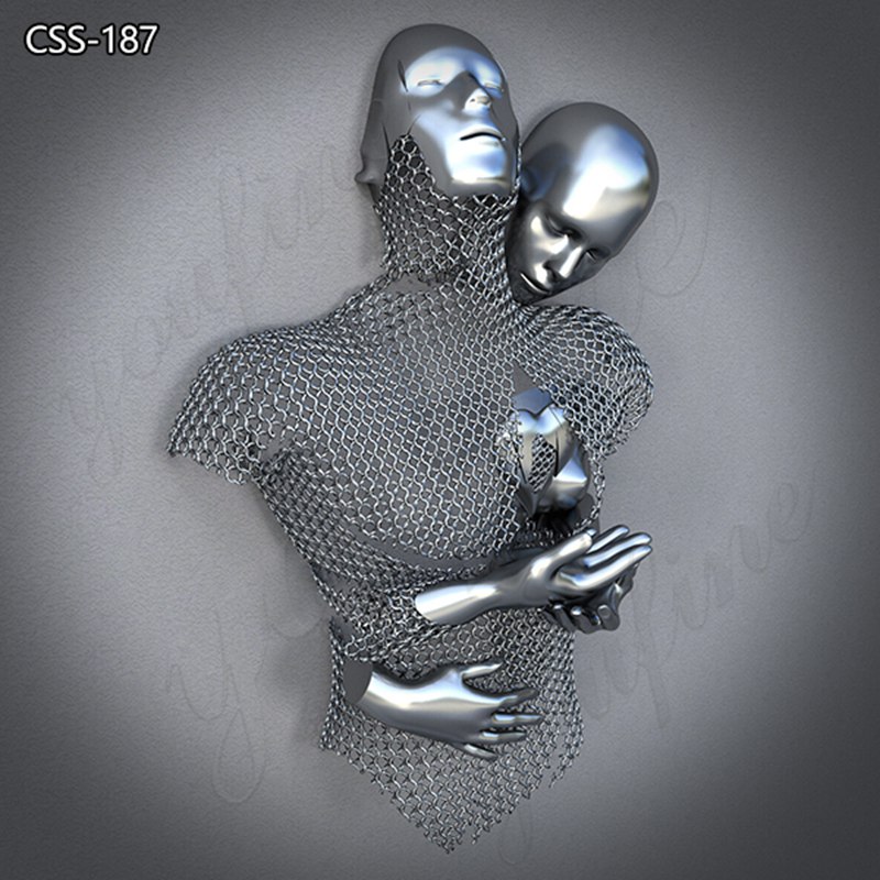 Metal Art Love Design Stainless Steel Human Body Wall Sculpture for Sale-4