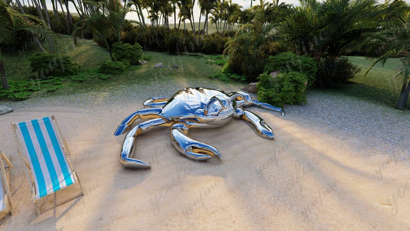 Metal Crab Sculpture for Seaside