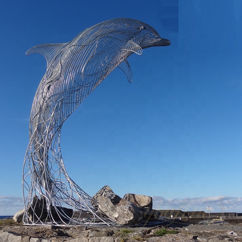 Metal Dolphin Sculpture (1)
