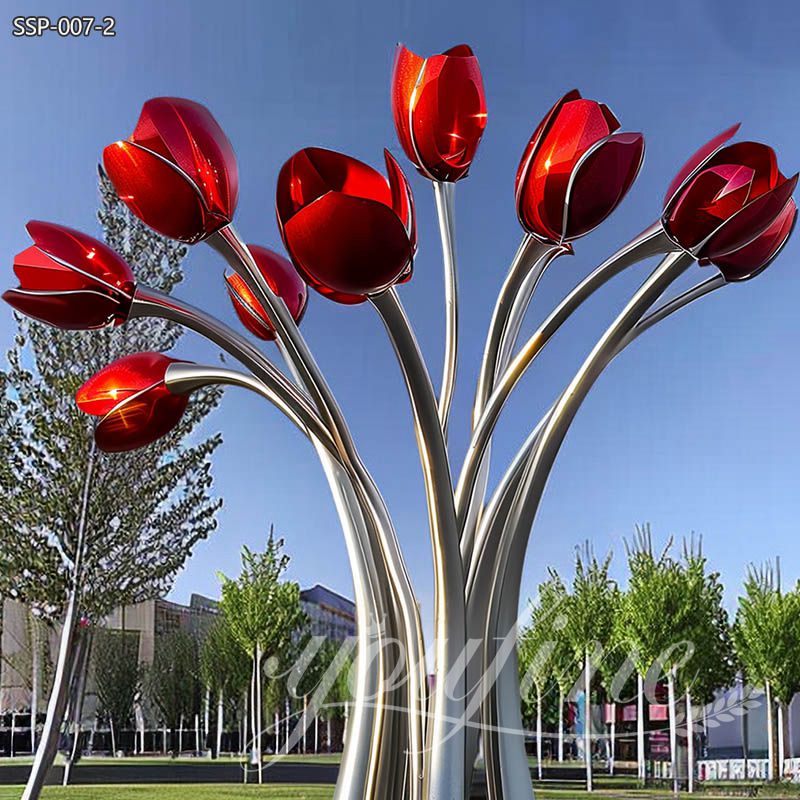Metal Giant Tulip Sculpture