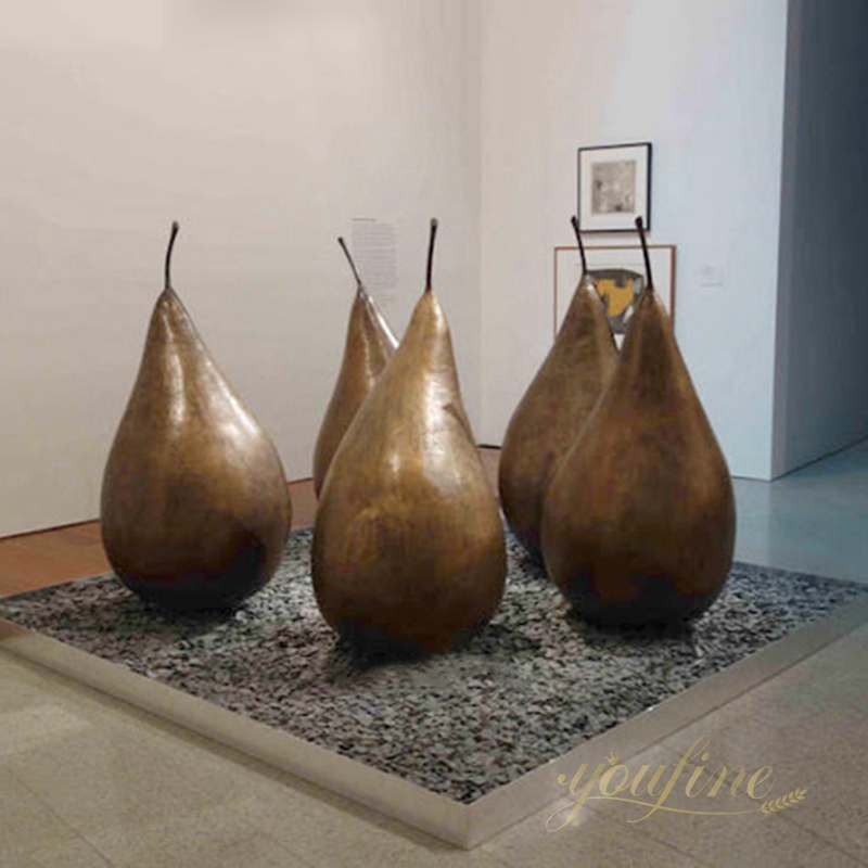 Metal Pear Sculpture