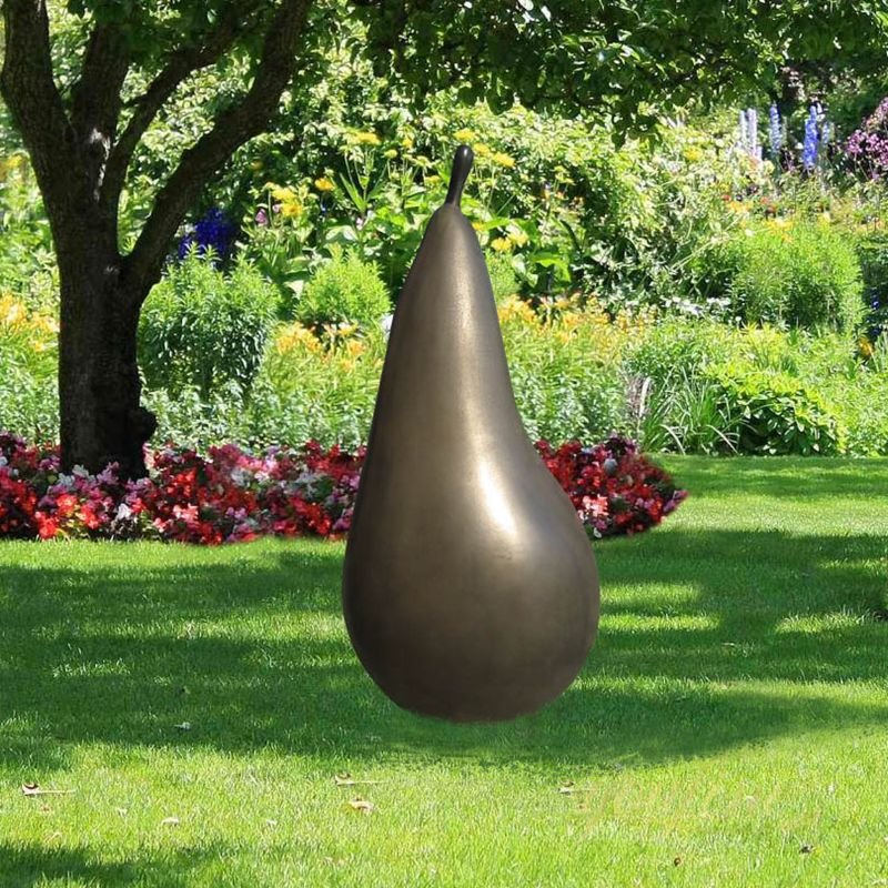 Metal Pear Sculpture for Garden