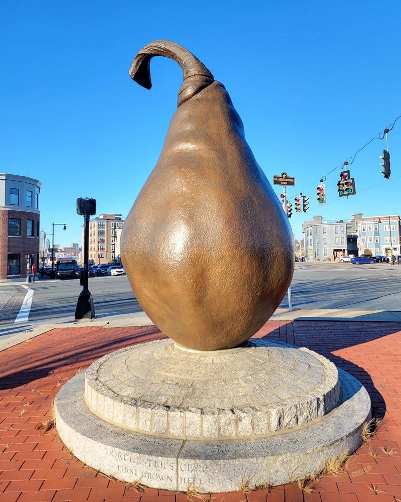 Metal Pear Sculpture for Garden