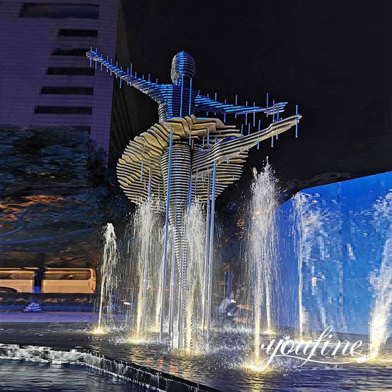 Metal Sculpture Water Fountain