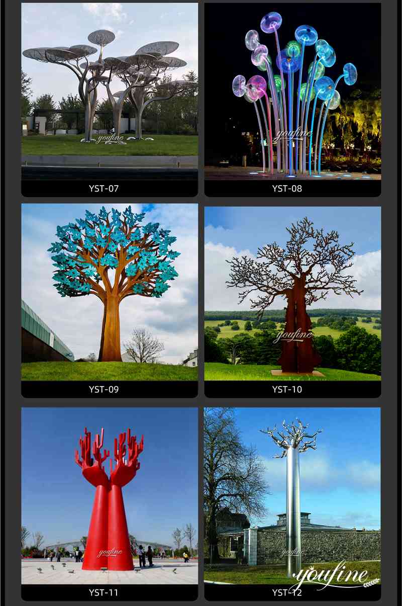 Metal tree sculpture - YouFine Sculpture (1)