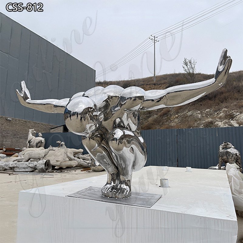 Mirror Like Metal Figure Sculpture Modern Design Manufacturer CSS-812