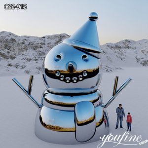  » Mirror Polished Large Outdoor Metal Snowman for Public CSS-915