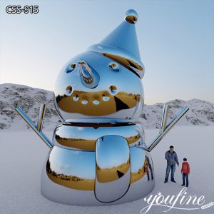  » Mirror Polished Large Outdoor Metal Snowman for Public CSS-915