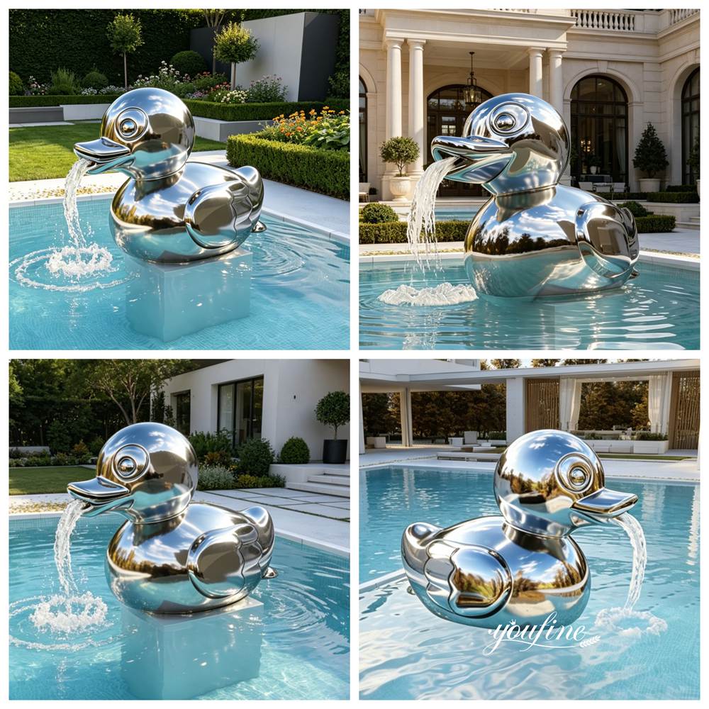 Mirror Polished Metal Duck Fountain Applications