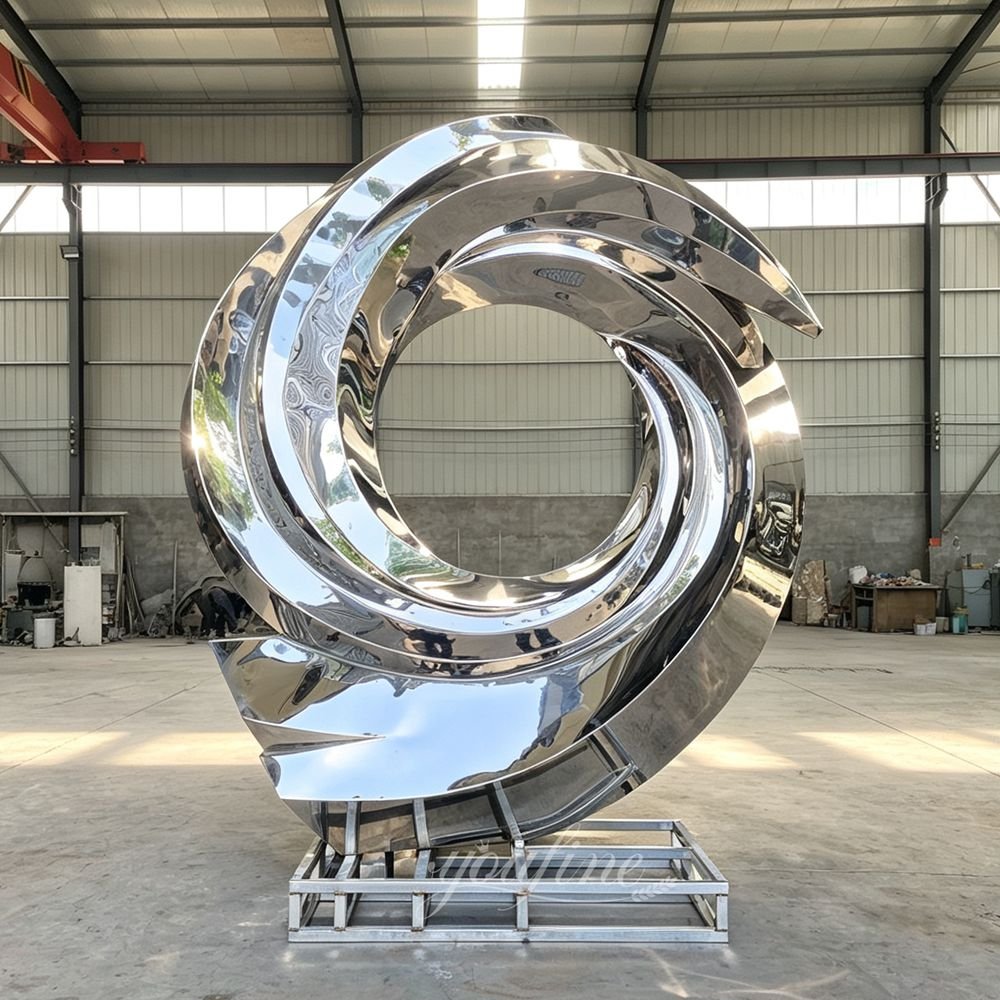 Mirror Stainless Steel Vortex Sculpture Factory Photo