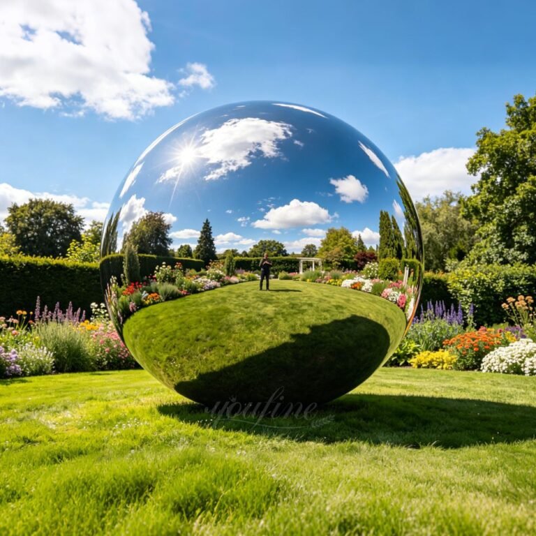 Mirrored Polished Large Garden Metal Sphere