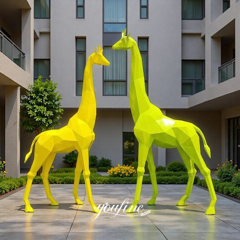 Modern 10 Feet Giraffe Sculpture for Community Decor
