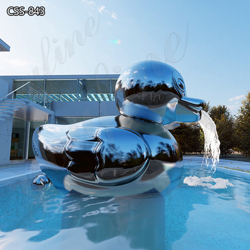 Modern Cute Duck Stainless Steel Pool Waterfall for Sale CSS-843 (1)