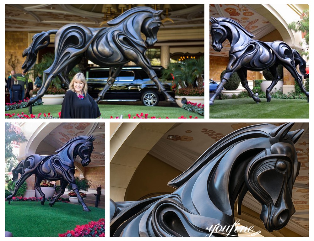 Modern Horse Statue Brentina Details