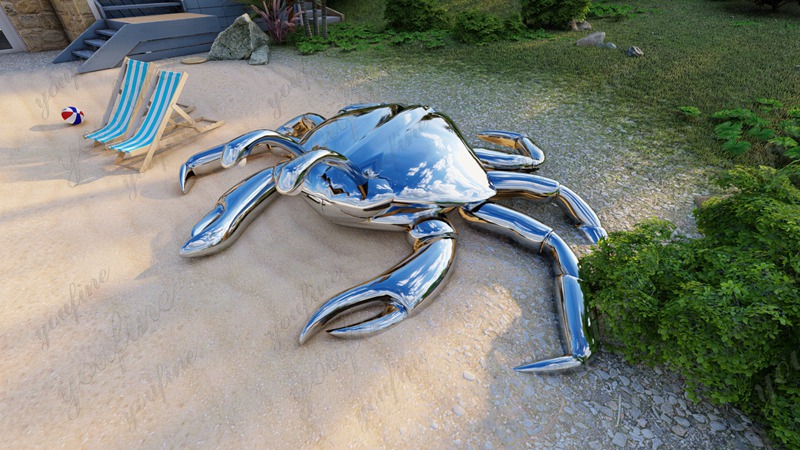 Modern Metal Crab Sculpture