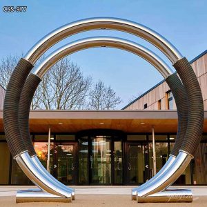  » Modern Metal Ring Sculpture: Ohm Portal Sculpture