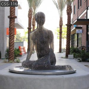Modern Public Art Disappearing Sculpture Stainless Steel Decor Supplier CSS-116