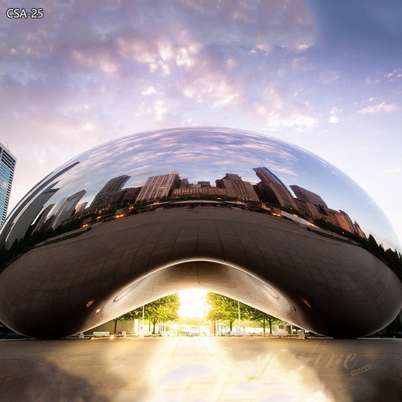 Modern Stainless Steel Cloud Gate Sculpture Replica