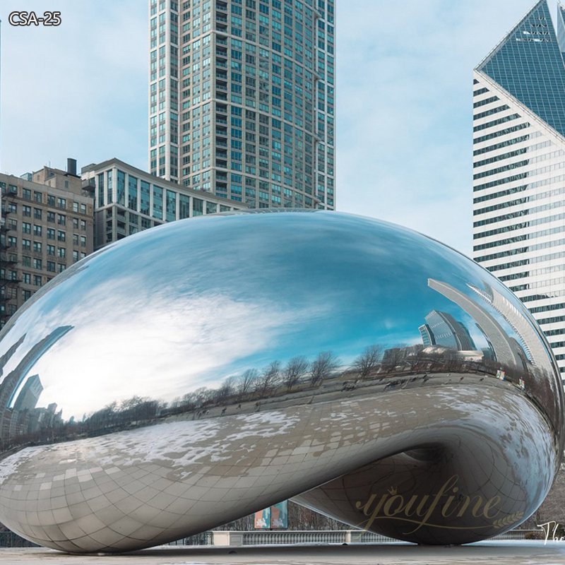 Modern Stainless Steel Cloud Gate Sculpture Replica