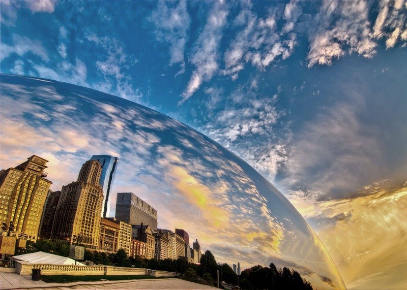 Modern Stainless Steel Cloud Gate Sculpture Replica