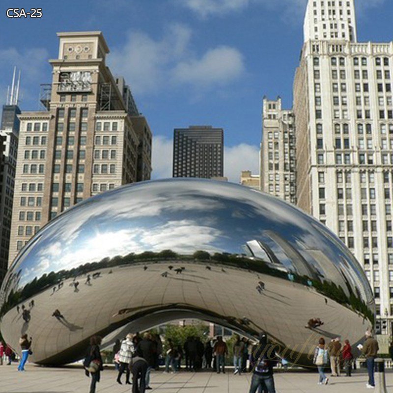 Modern Stainless Steel Cloud Gate Sculpture Replica