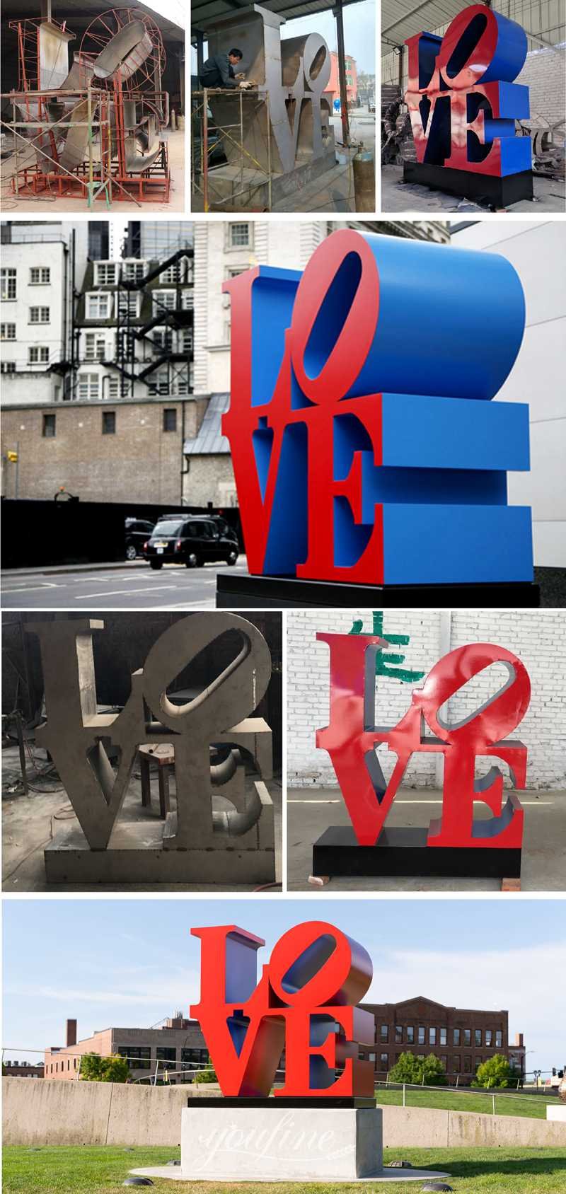 Modern Stainless Steel Love Sculpture For Sale