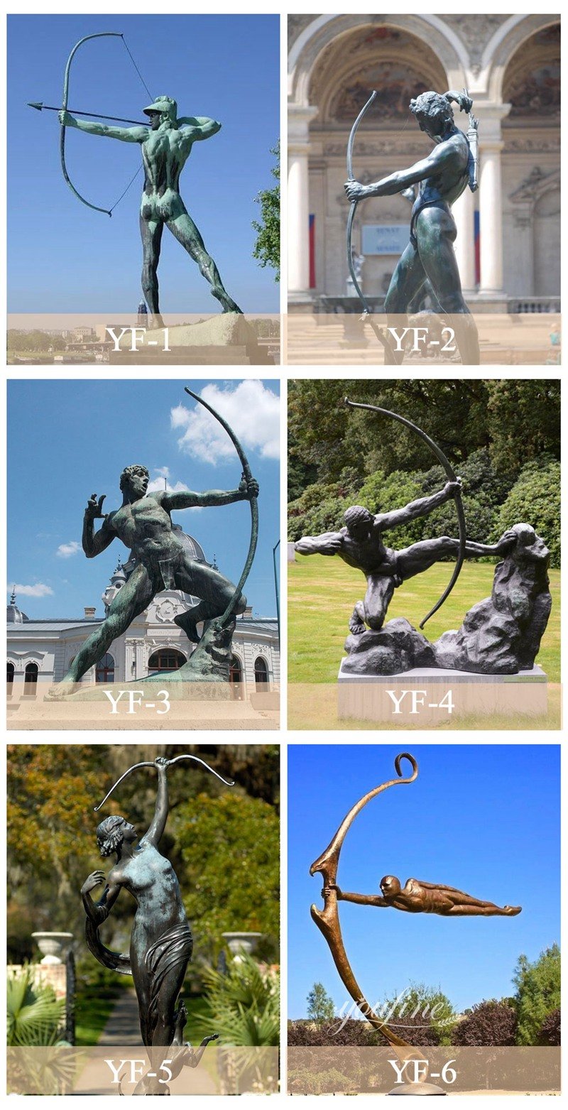 More Bronze Archer Sculptures