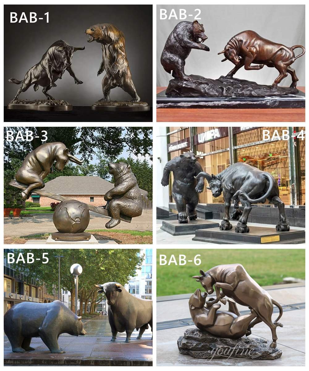 More Bronze Bull and Bear Statues