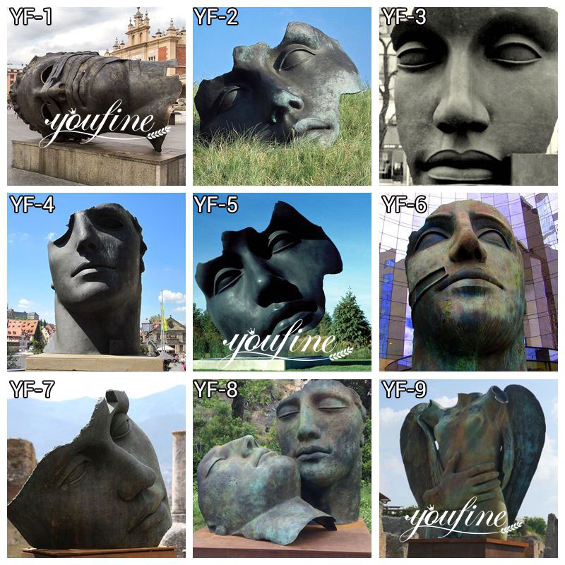 More Bronze Face Sculptures