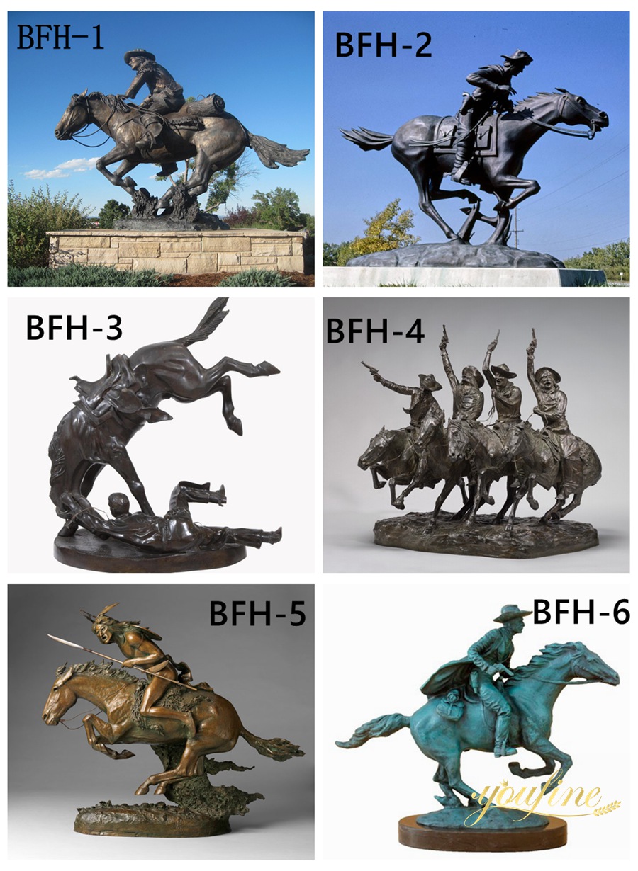 More Bronze Frederic Remington Horse Sculptures