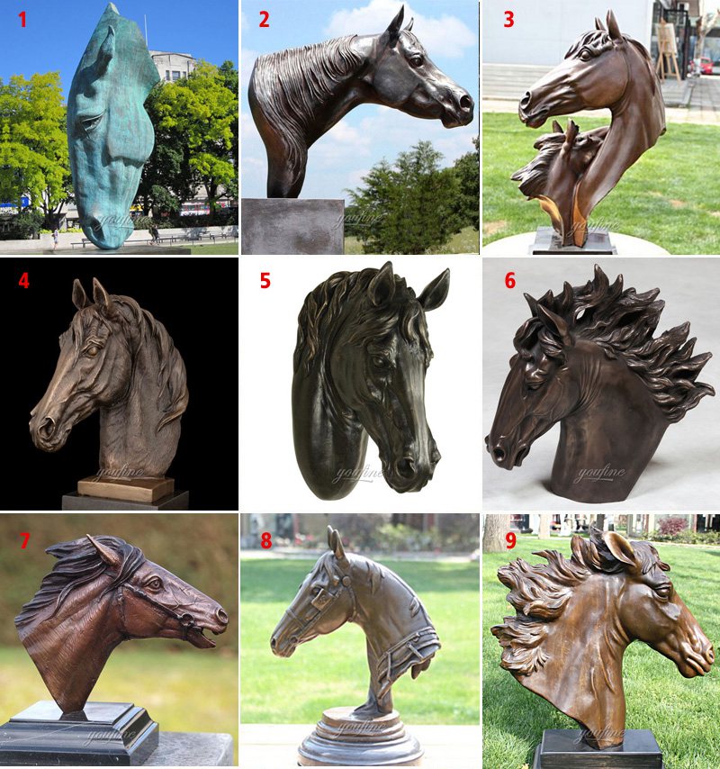 More Bronze Horse Head Statues for Sale