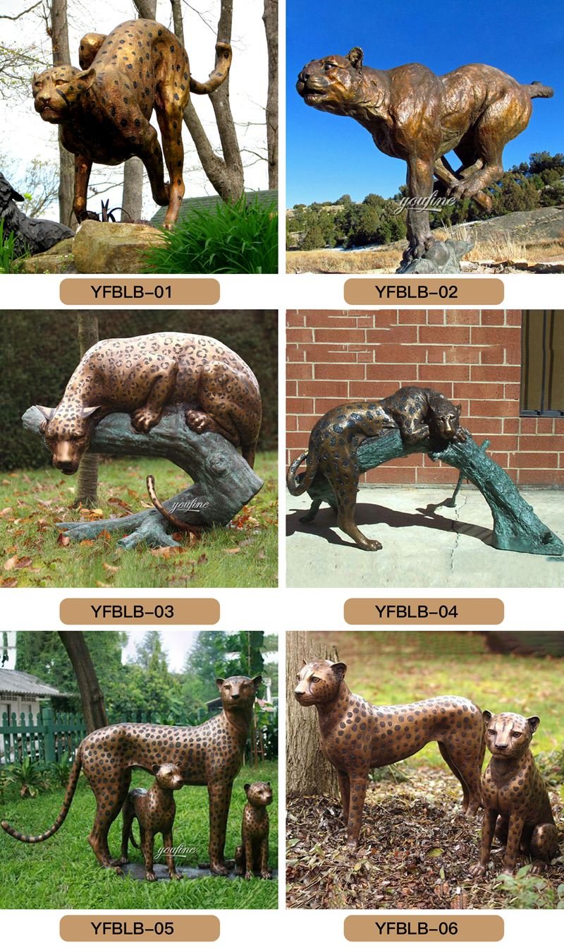 More Bronze Leopard Sculptures