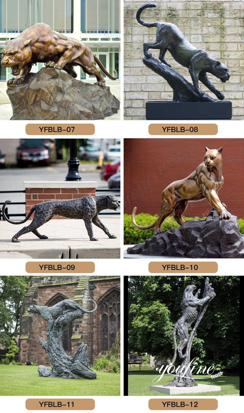 More Bronze Leopard Statues