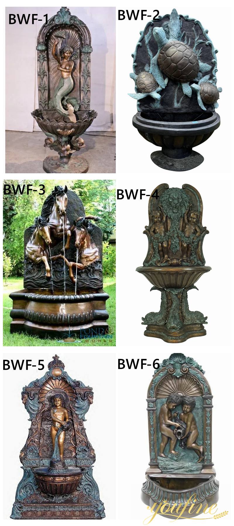 More Bronze Wall Fountains