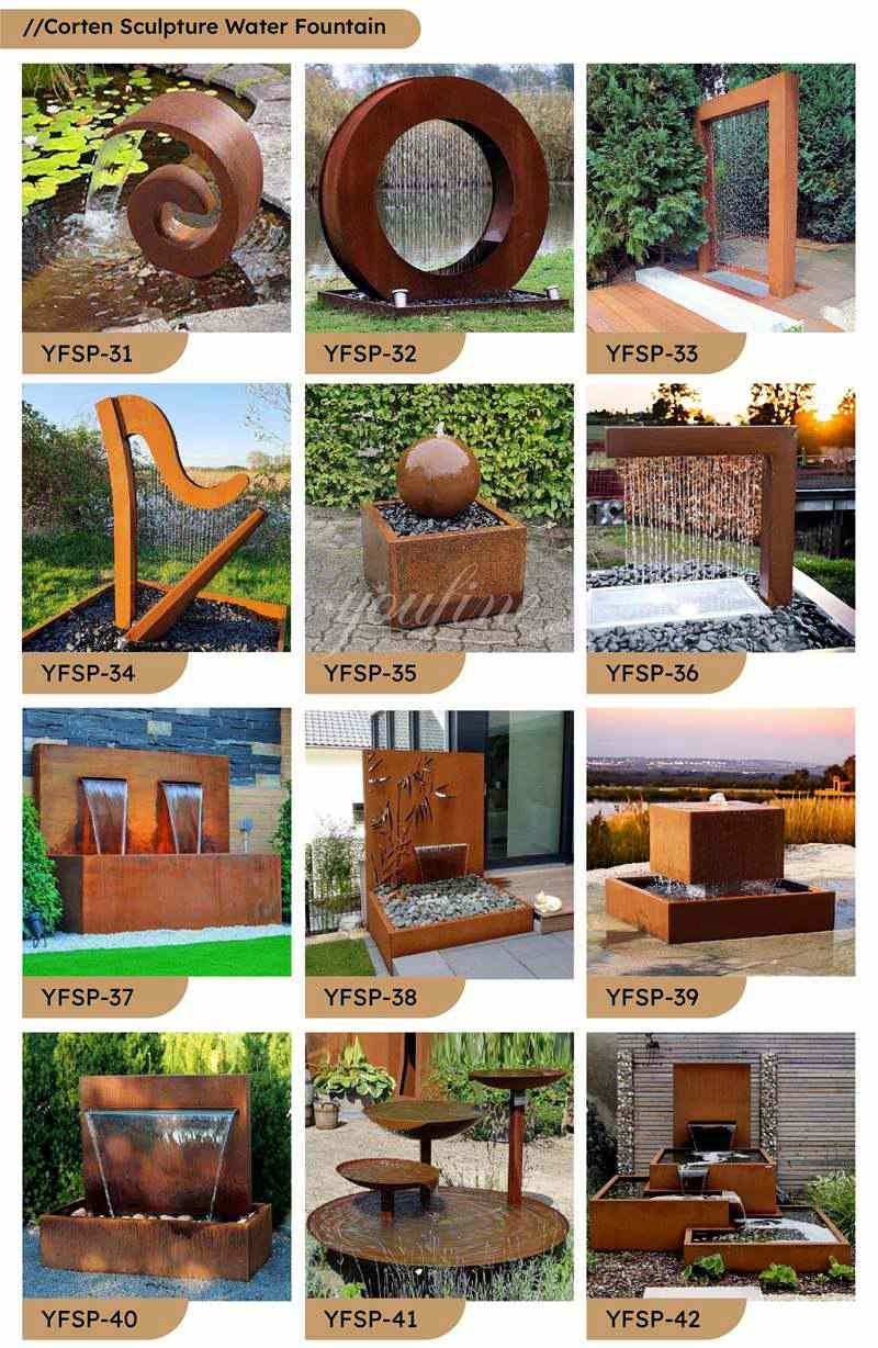 More Corten Steel Water Fountains