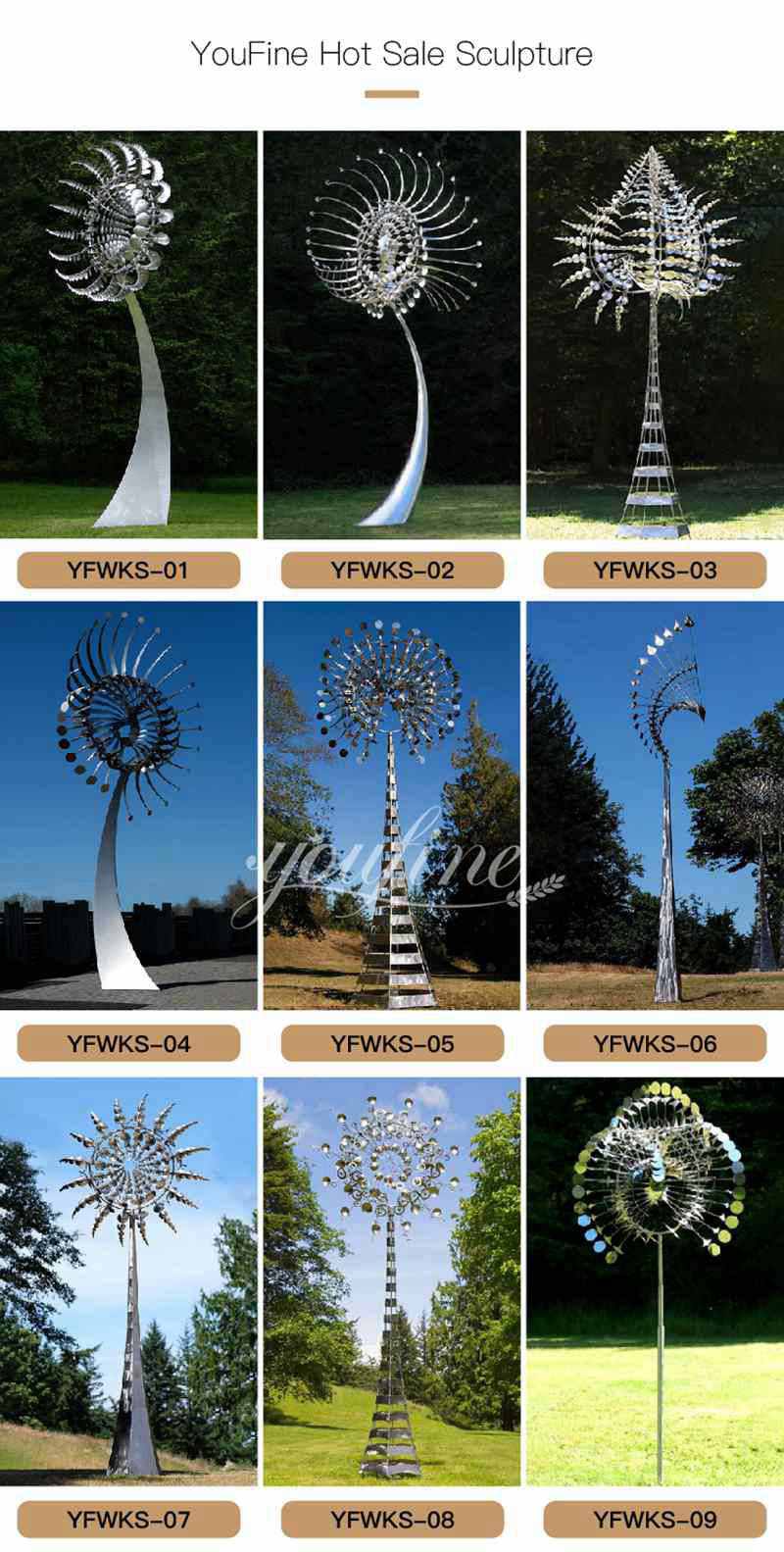More Large Metal Kinetic Wind Spinners Sculpture for Sale