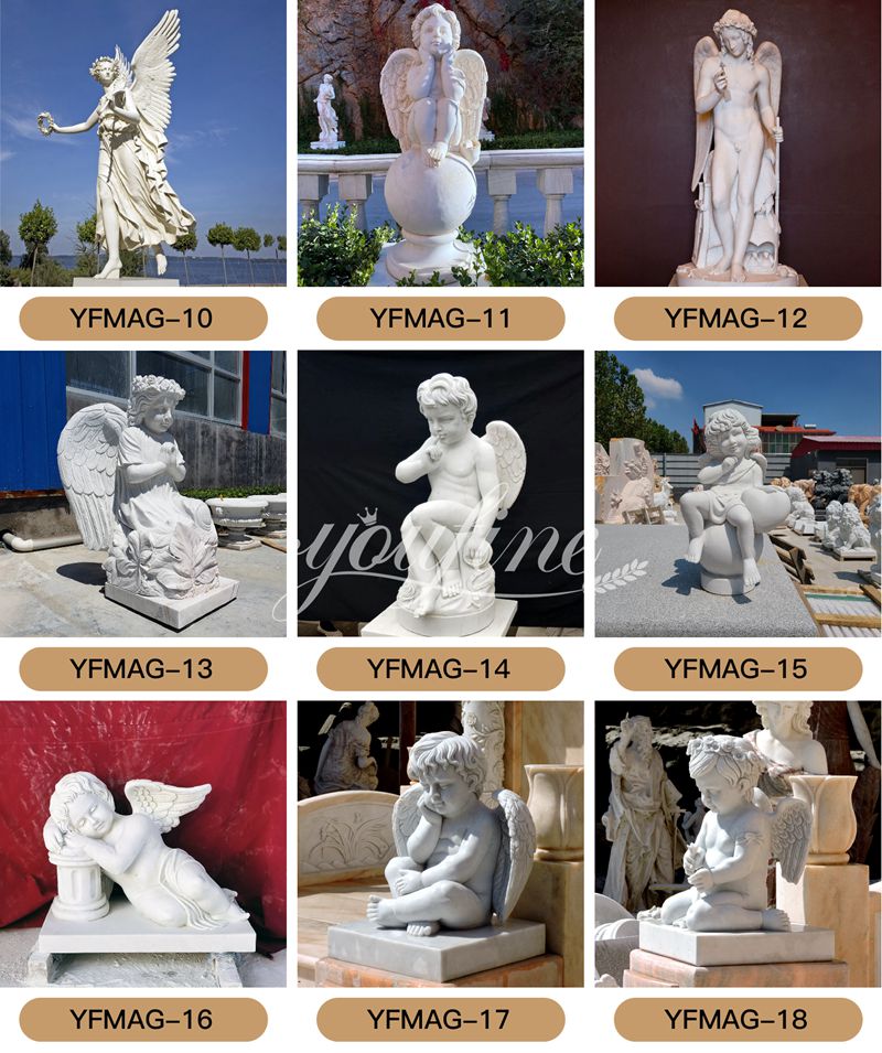 More Marble Catholic Angel Statues (2)