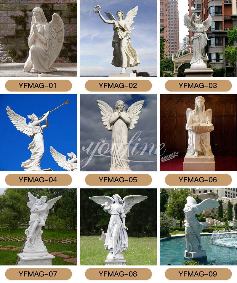 More Marble Catholic Angel Statues