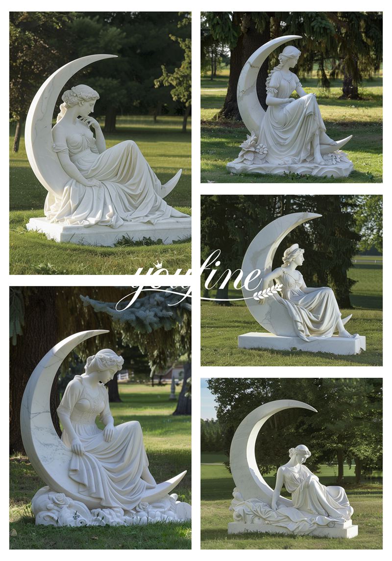 More Marble Moon Theme Sculptures