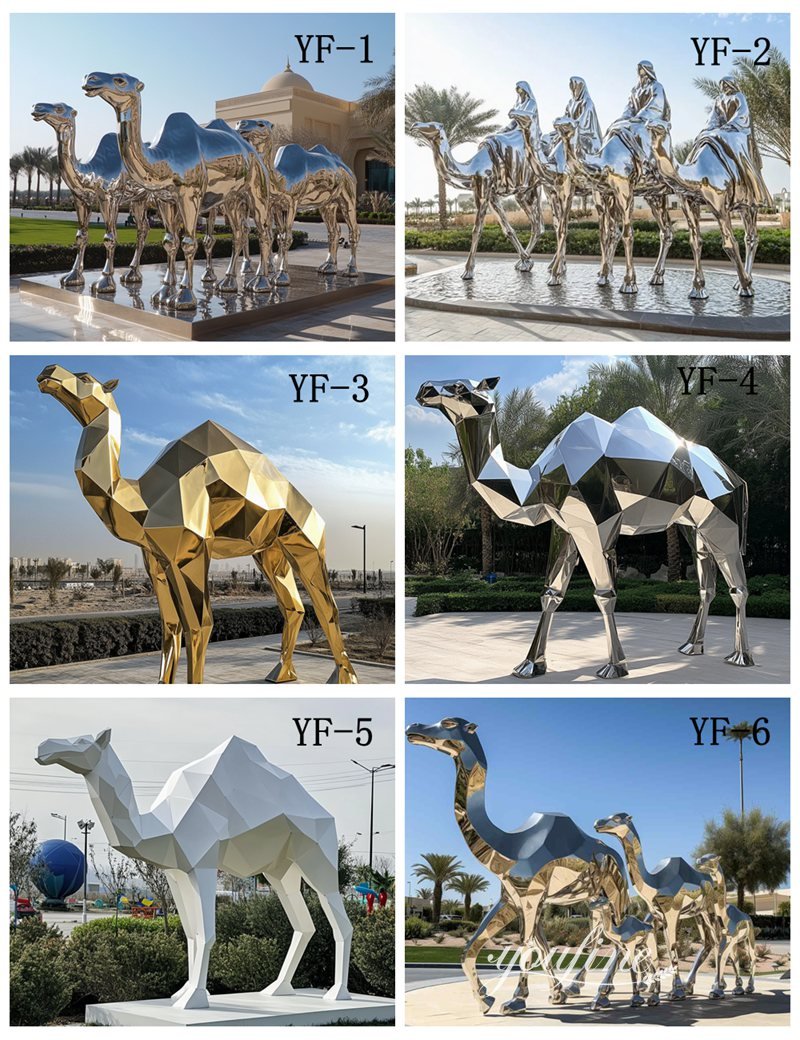 More Metal Camel Statues