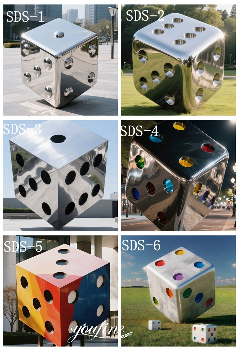 More Metal Dice Sculptures
