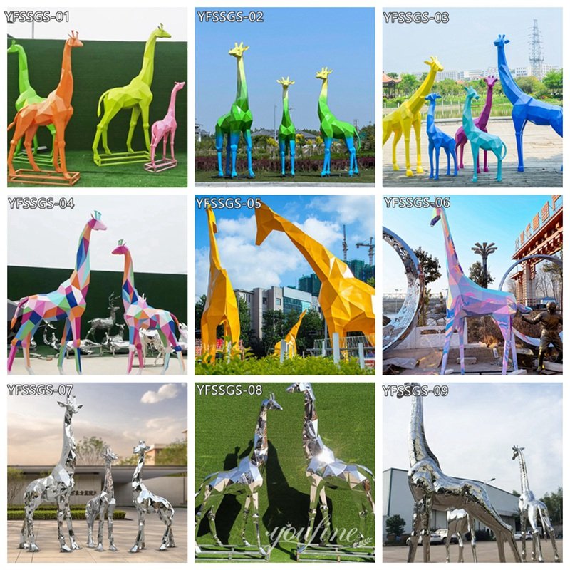 More Metal Giraffe Sculptures