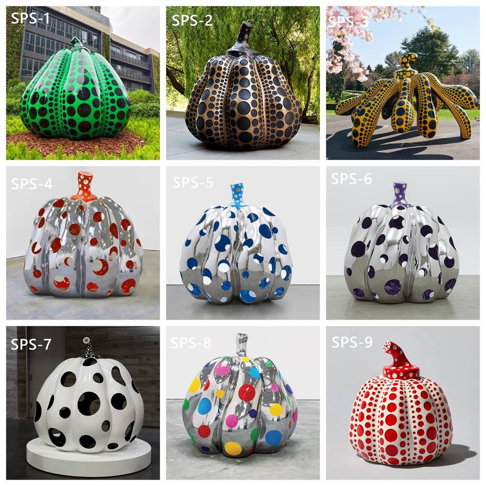 More Spotted Pumpkin Sculptures