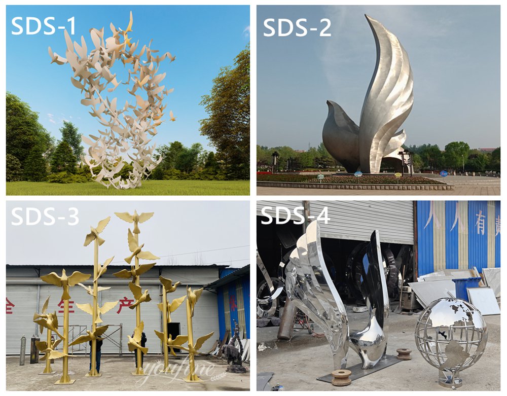 More Stainless Steel Dove Statue Styles