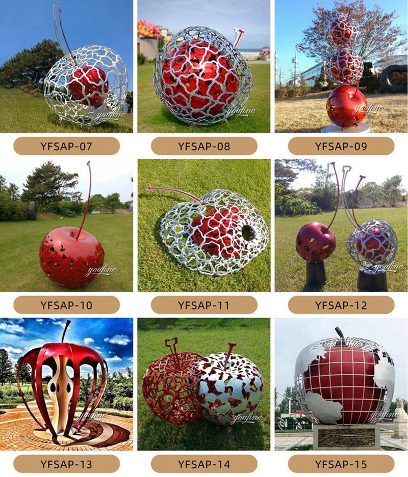More Stainless Steel Fruit Sculptures