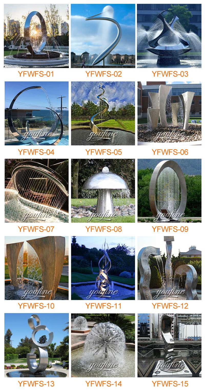 More Stainless Steel Water Features