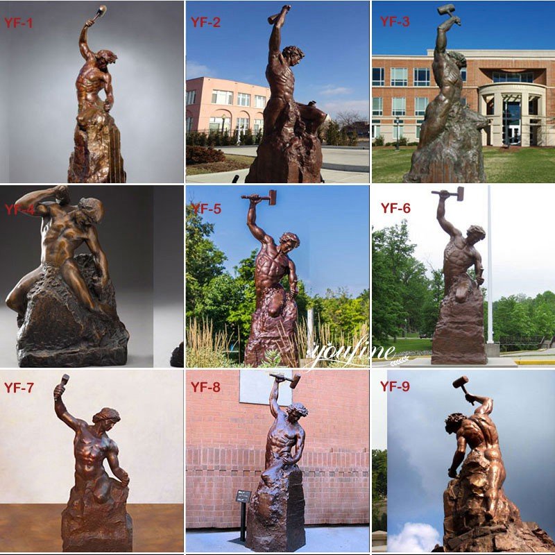 More Statues of Man Carving Himself Out of Stone