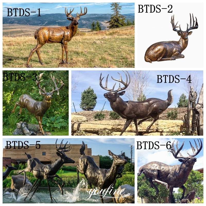 More Whitetail Deer Statues