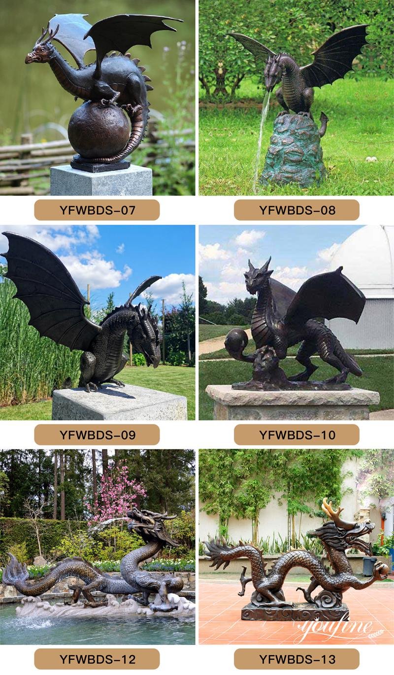 More bronze dragon statues